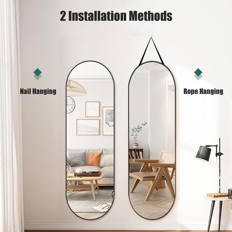 Full Length Wood Hanging Wall Mirror A621