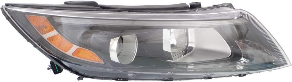 Black Housing Headlight Assembly Passenger Side with Bulbs H892204