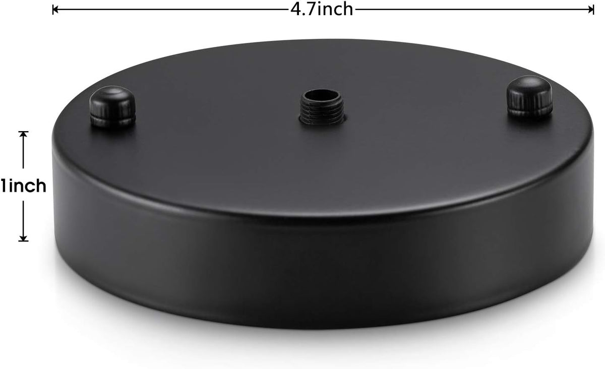 Black Steel Ceiling Canopy Kit with Hardware X62744