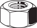 2x22-8 Grade 2H Plain Finish Carbon Steel Hex Nuts, 10 Pk. F585601