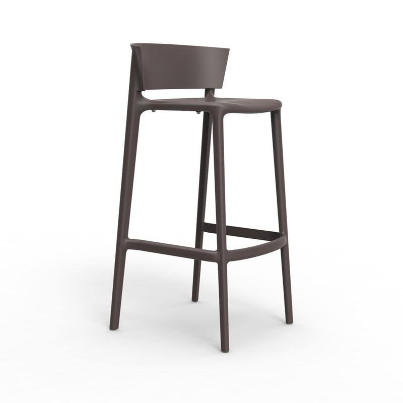 White Patio Bar Stool F9806
