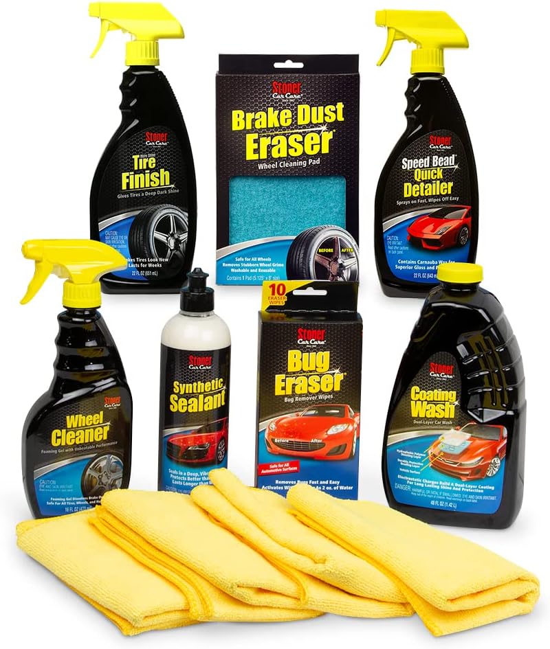 11-Piece Exterior Automotive Detailing Kit with Microfibers L50419