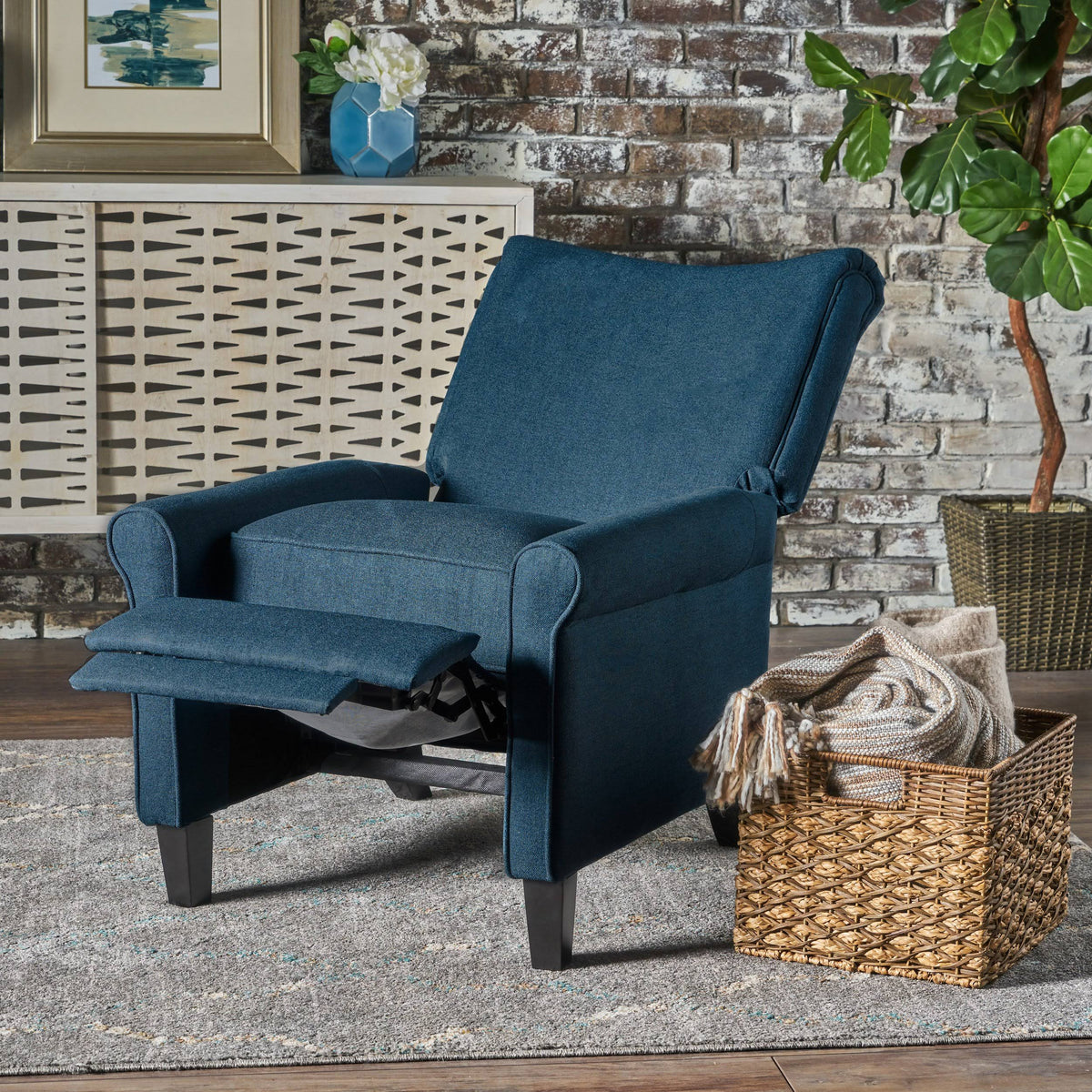 Charcoal Fabric Recliner Chair Q29038