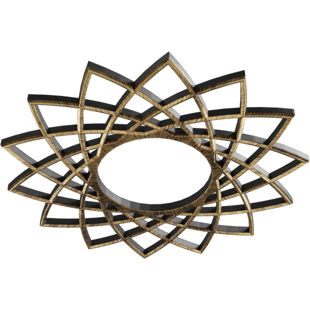 34x22OD x 13 1/8x22ID x 1x22P PVC Pierced Ceiling Medallion D62285