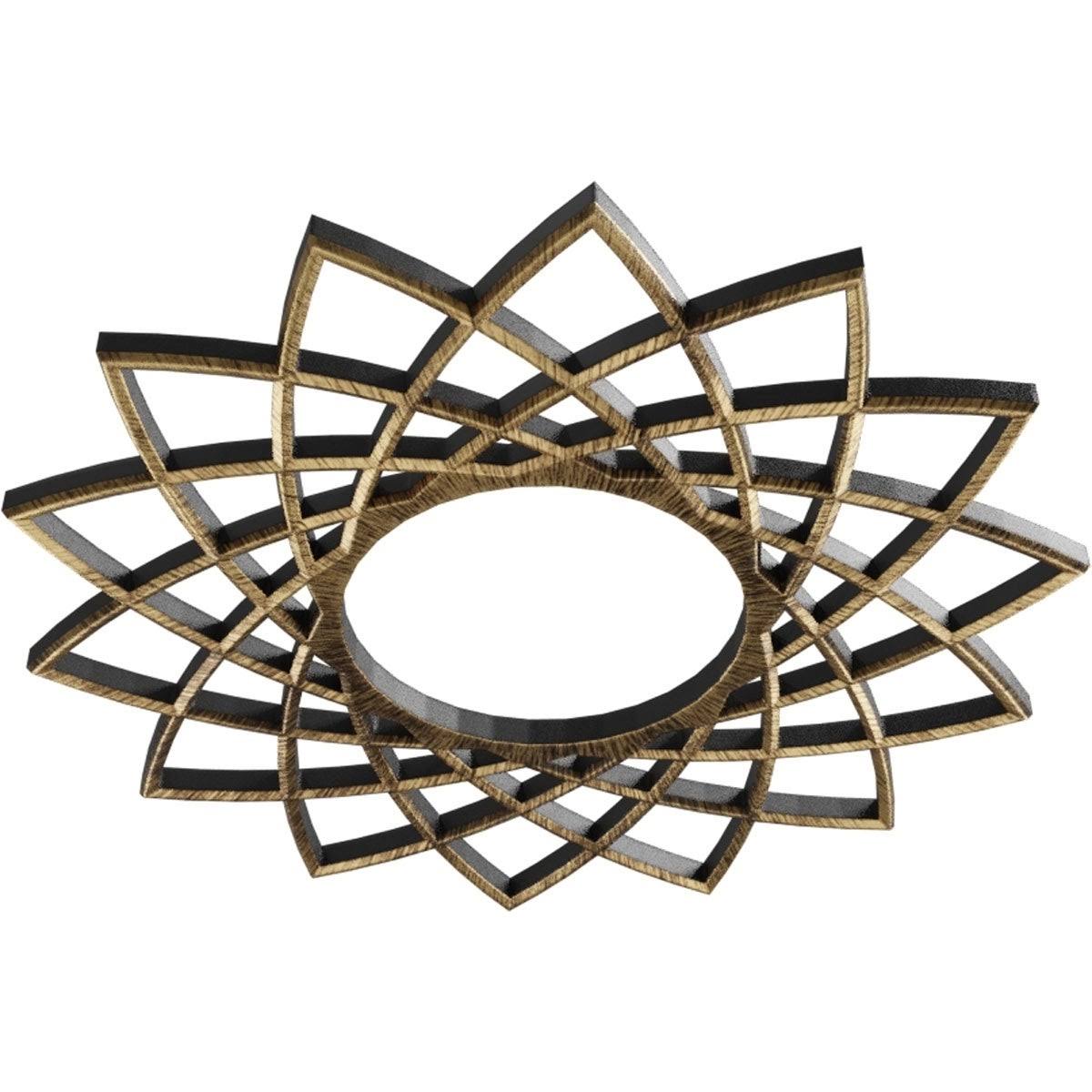 34x22OD x 13 1/8x22ID x 1x22P PVC Pierced Ceiling Medallion D62285