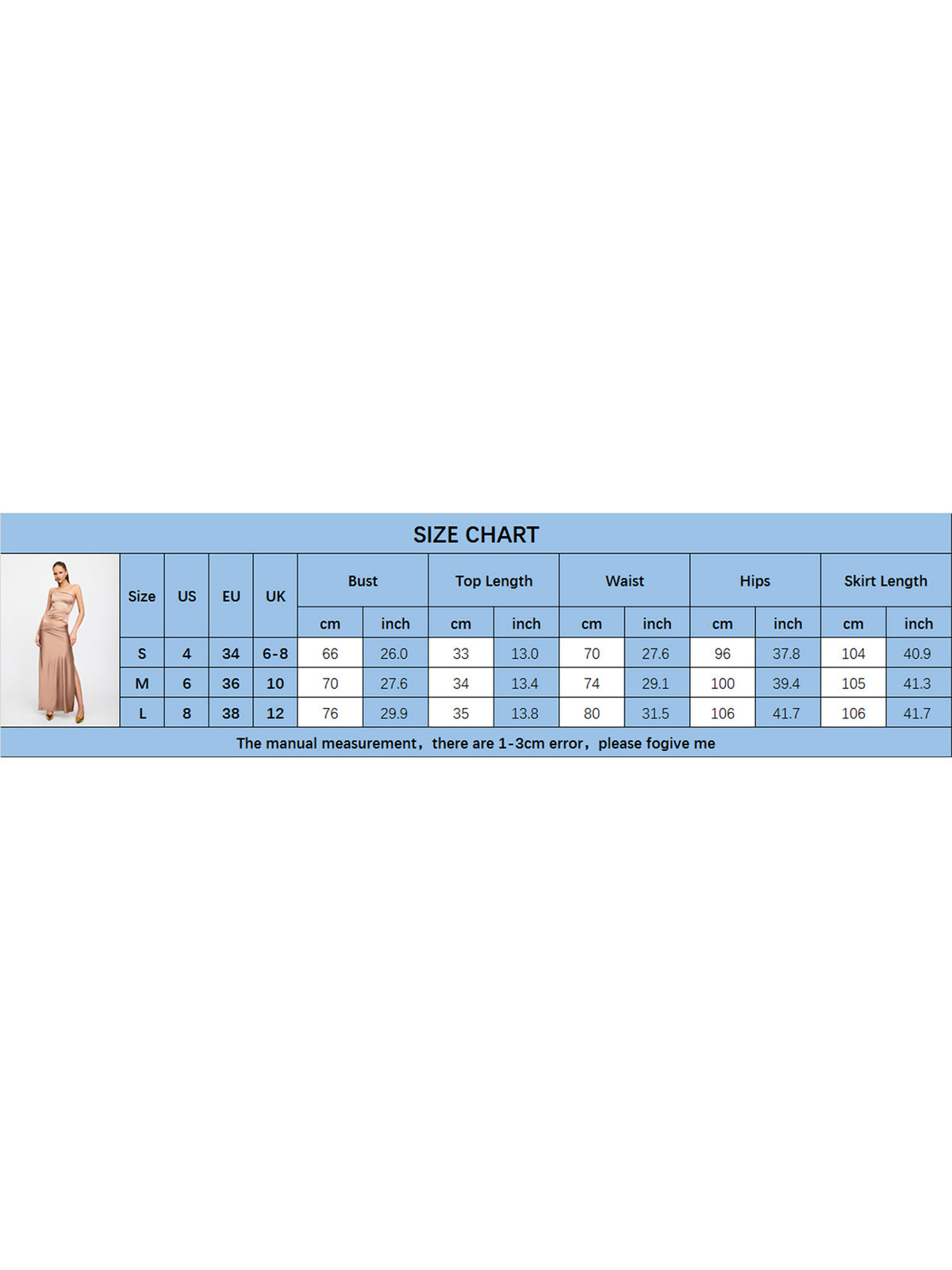 Satin Strapless Tube Tops High Waist Bodycon Slit Long Skirt Set A4479