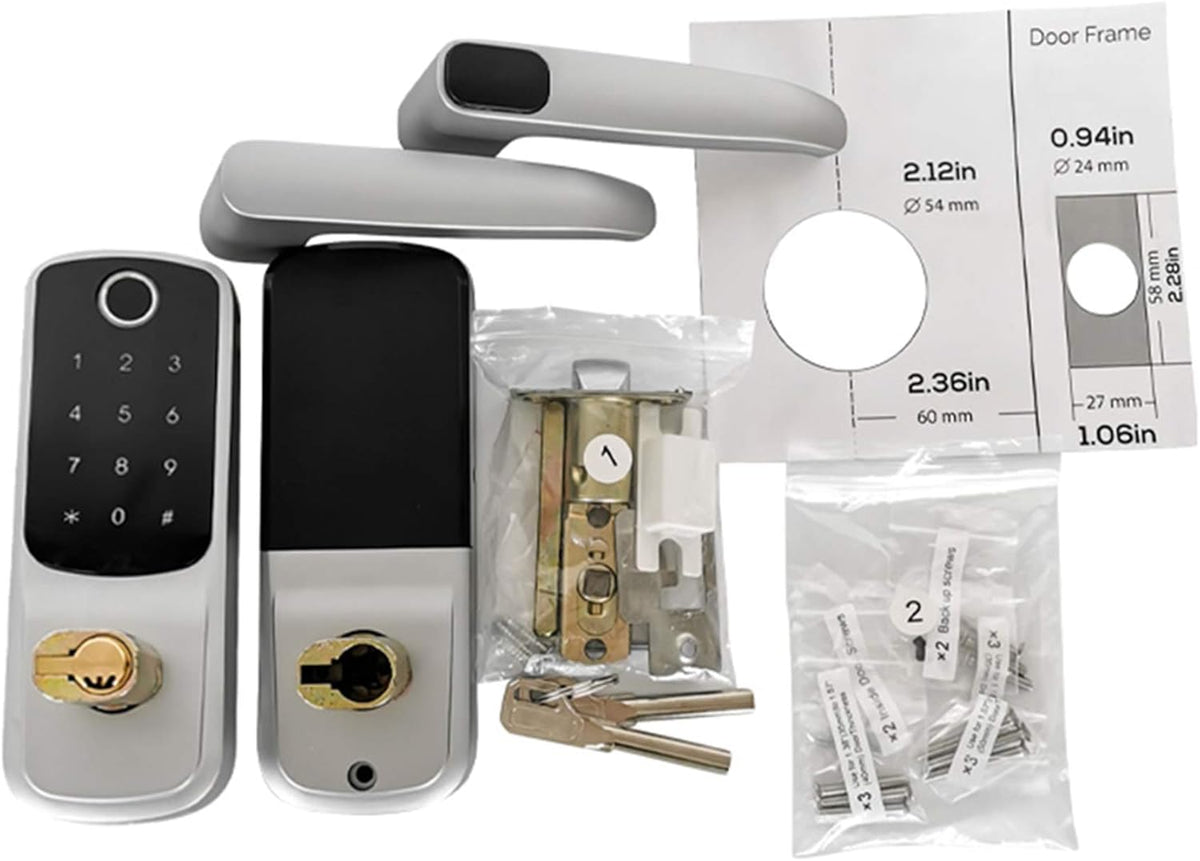 Fingerprint Door Lock with Bluetooth App Code Key and IC Card S26079