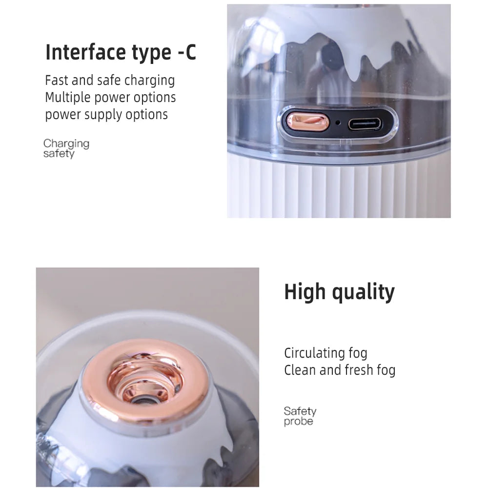 Portable Mini Cool Mist Humidifier, 260ml, USB, Blue Y165