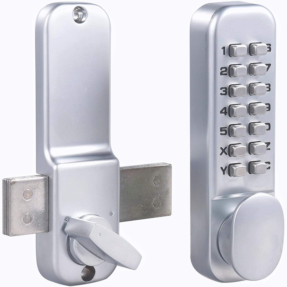 Combination Door Lock Satin Chrome Pack of 2 I647525