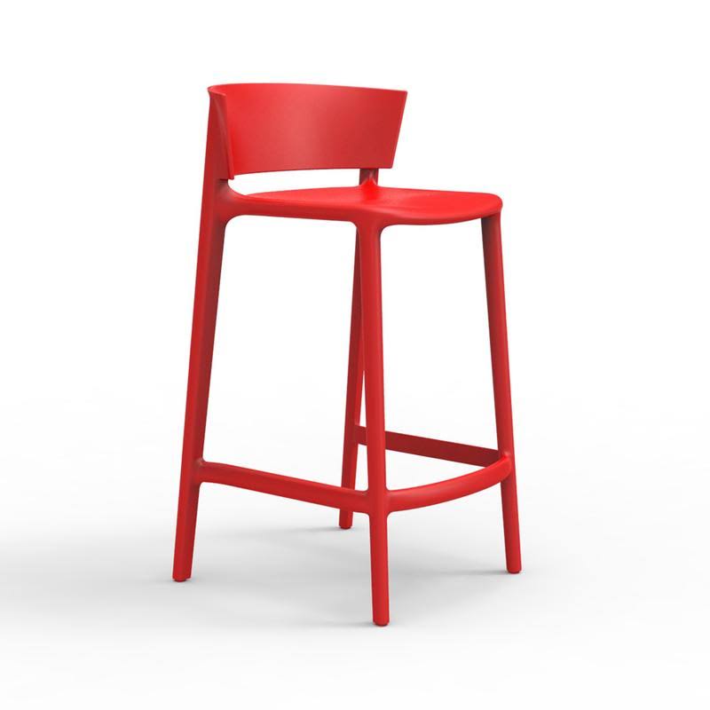 White Patio Bar Stool F9806