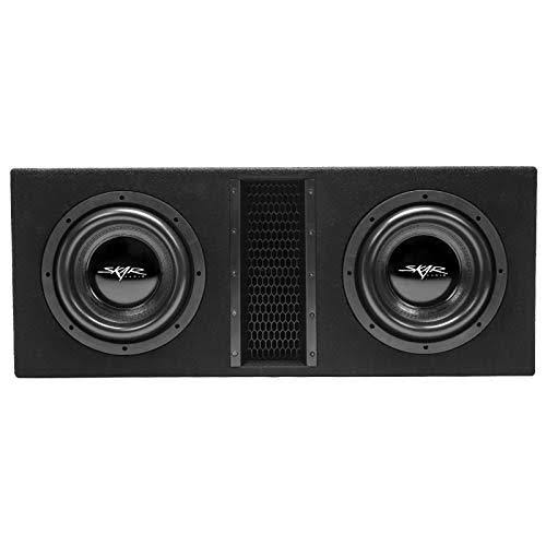 Dual 10 inch 4,000 Watt Vented Subwoofer Enclosure with Black Carpet J113