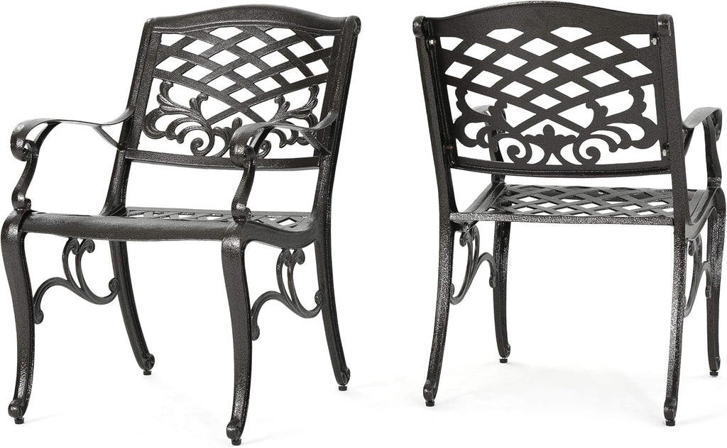2-Pcs Set Outdoor Cast Aluminum Chairs I844