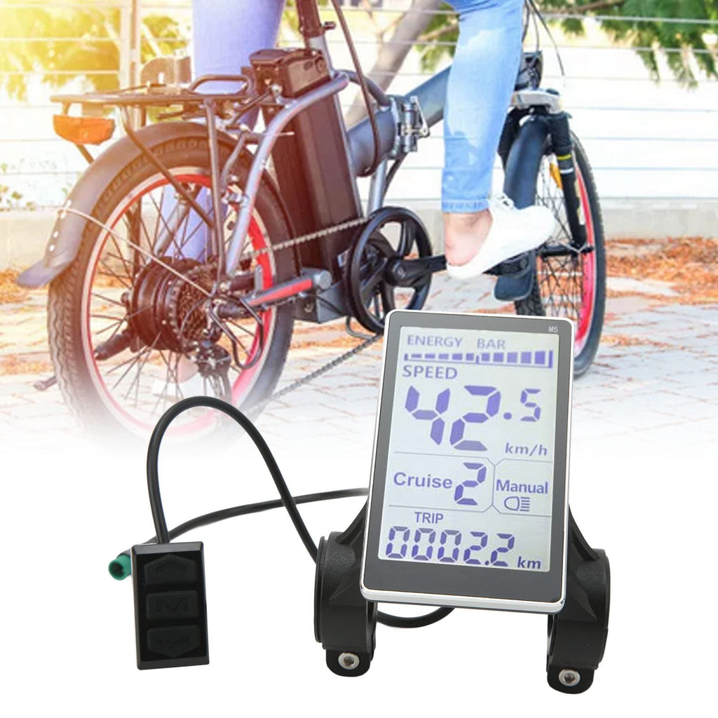 Electric Bike LCD Display, 5 Pin 24V 36V 48V 60V, Waterproof, Universal M5 Panel Screen for Electric Bikes F6803