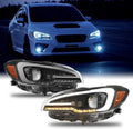 Black Smoked Projector Headlight with LED DRL and LED Sequential Signal M193364