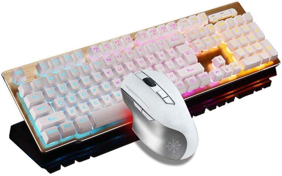 Wireless 2.4G Rechargeable Mechanical Feel Backlit Gaming Keyboard Mouse Set R307