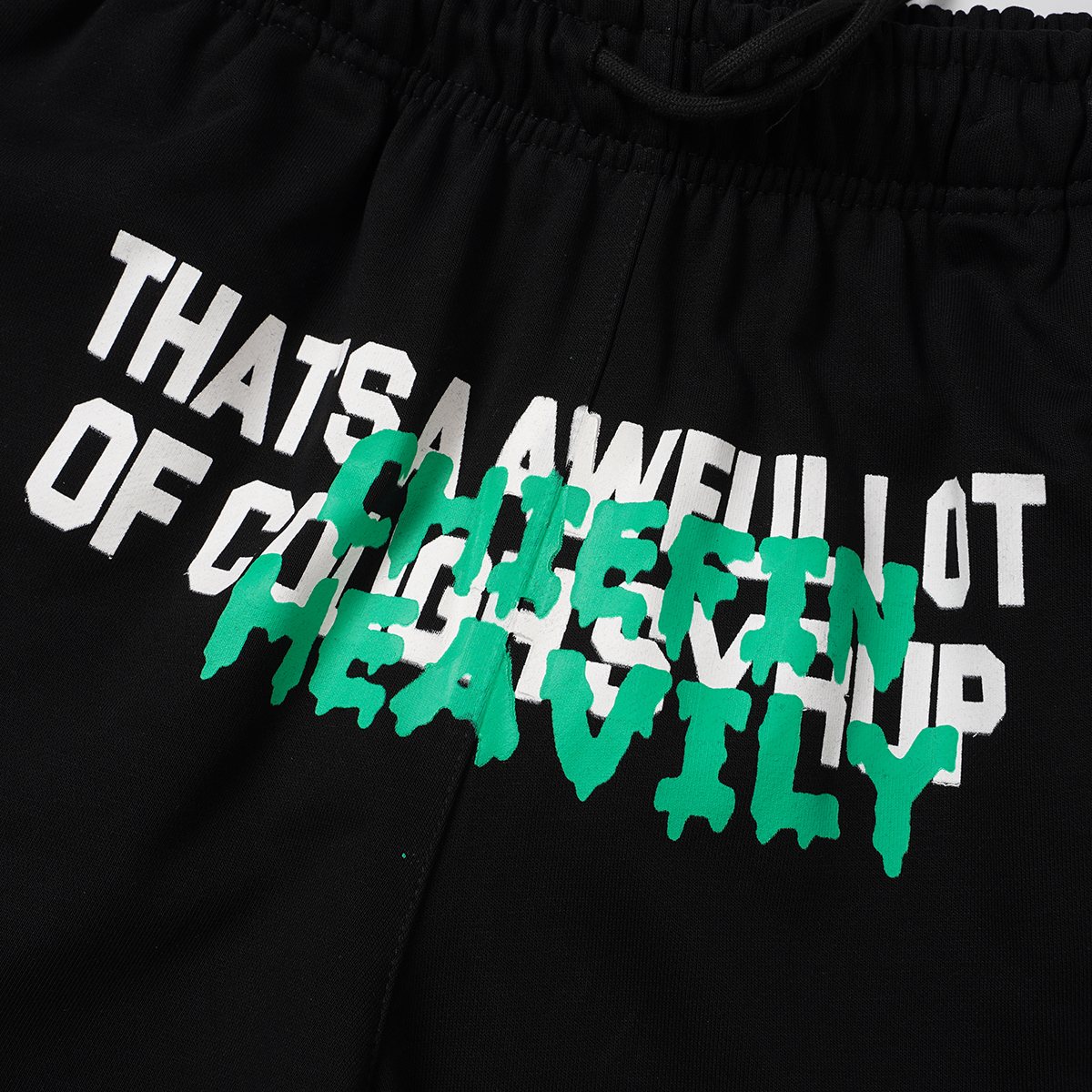 THAT'S A AWFUL LOT OF COUGH SYRUP Drawstring Graphic Shorts