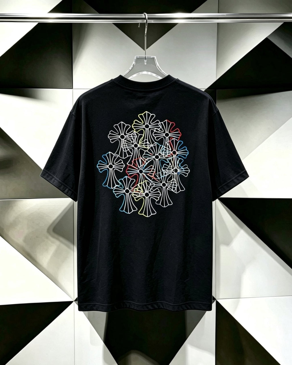 Chrome Hearts Floral Cross Short-Sleeve T-Shirt