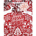 Medium Matte Christmas Gift Bags with Red Foil, 120 Pieces T842