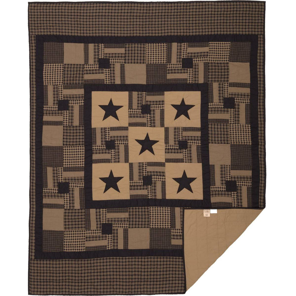 Black Check California King Quilt S650140