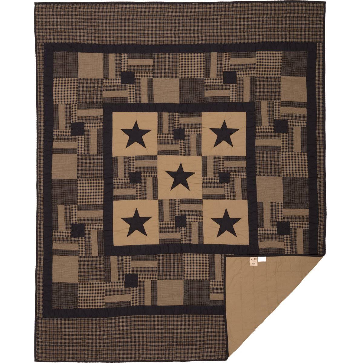 Black Check California King Quilt S650140