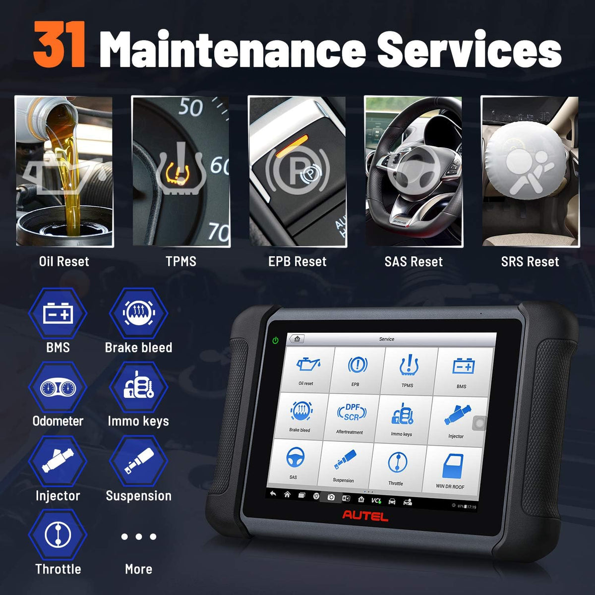 Autel MaxiSys MS906BT ECU Coding Bidirectional Control All System Diagnostics J33728