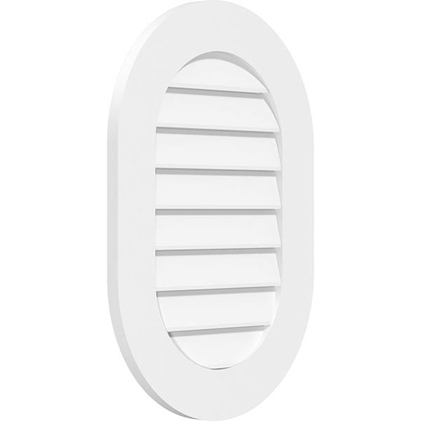 18x22W x 26x22H Vertical Round Ended Surface Mount PVC Gable Vent V329