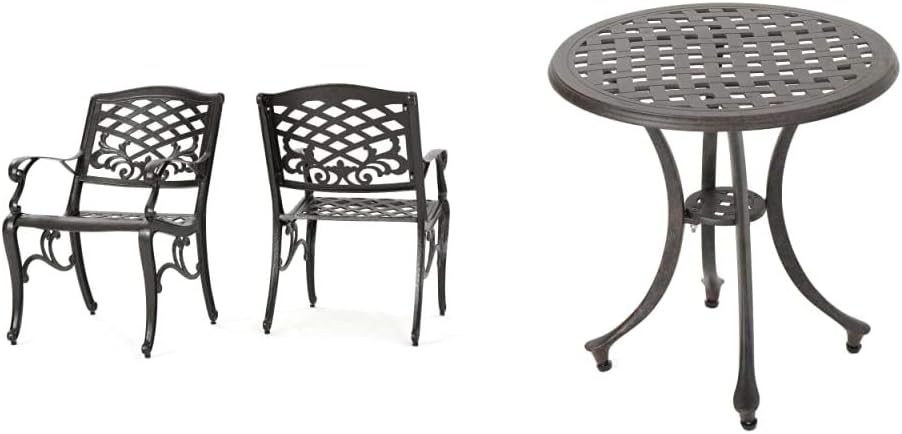 2-Pcs Set Outdoor Cast Aluminum Chairs I844