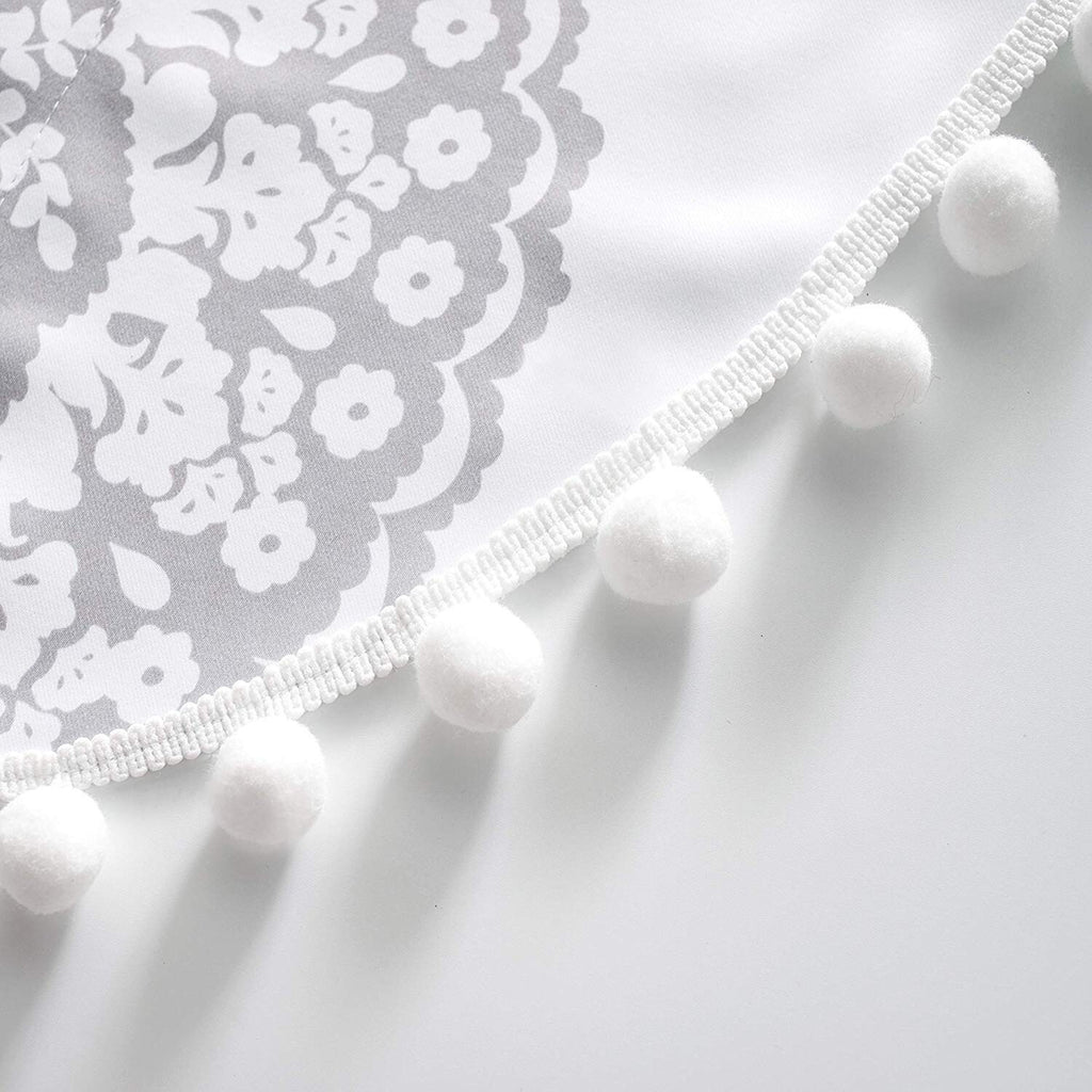Floral Damask Medallion Pattern Swag Valance - 28" width x 52" length H3226