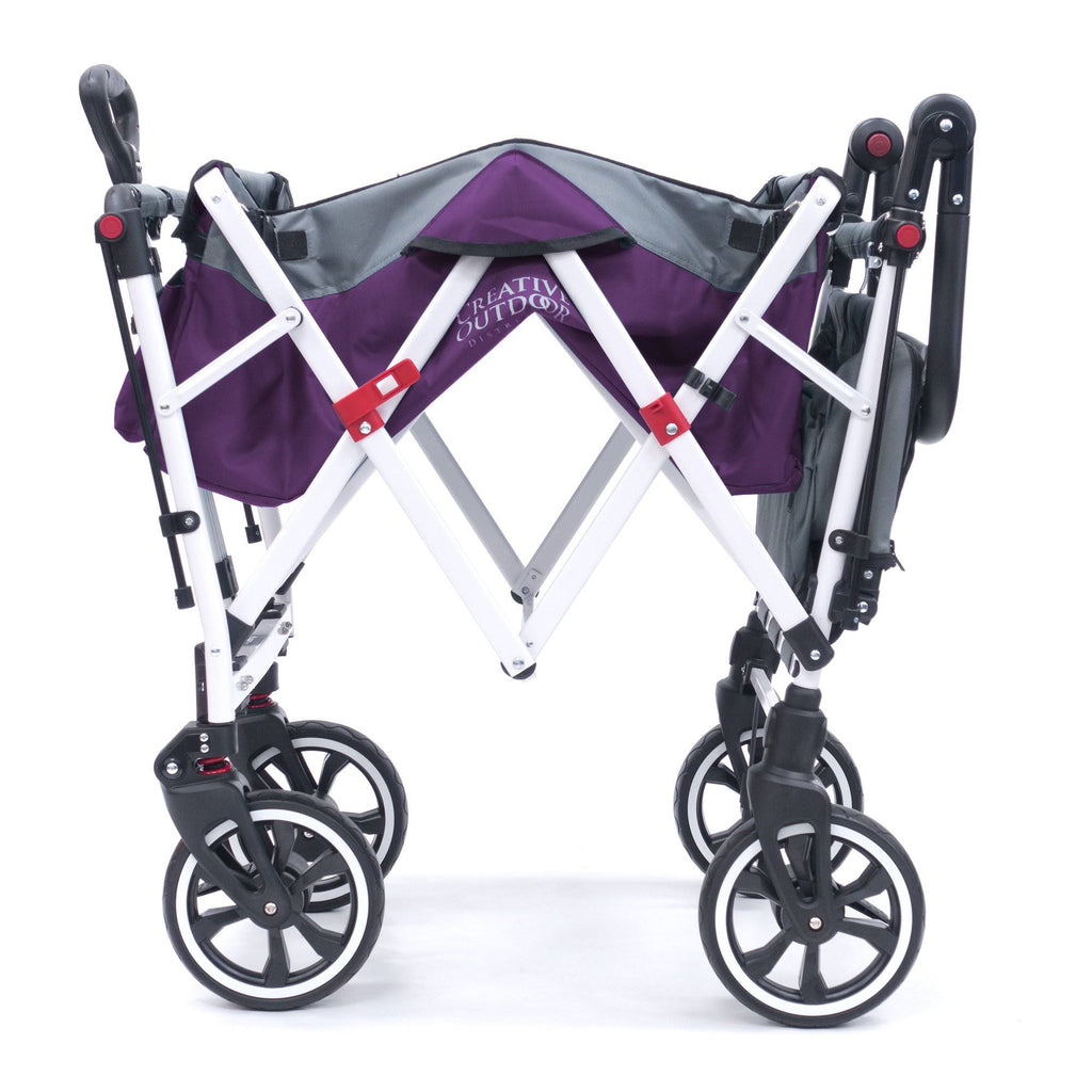 Purple Folding Wagon Stroller with Canopy I326
