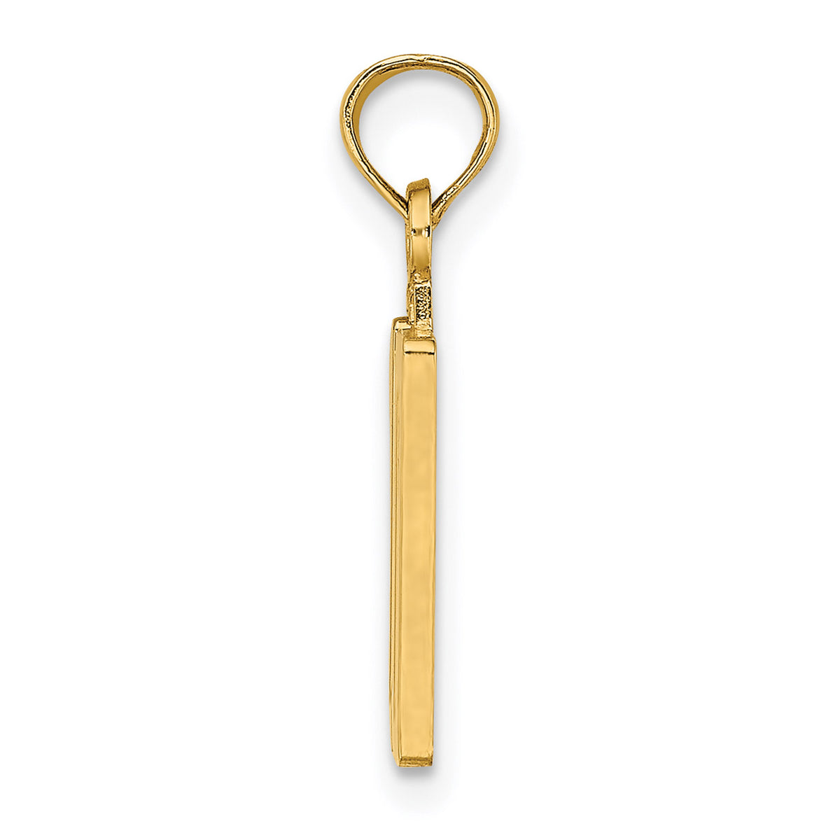 10K Yellow Gold Number 10 Pendant Charm with 14K Yellow Gold Rope Chain Necklace 18'' Q321