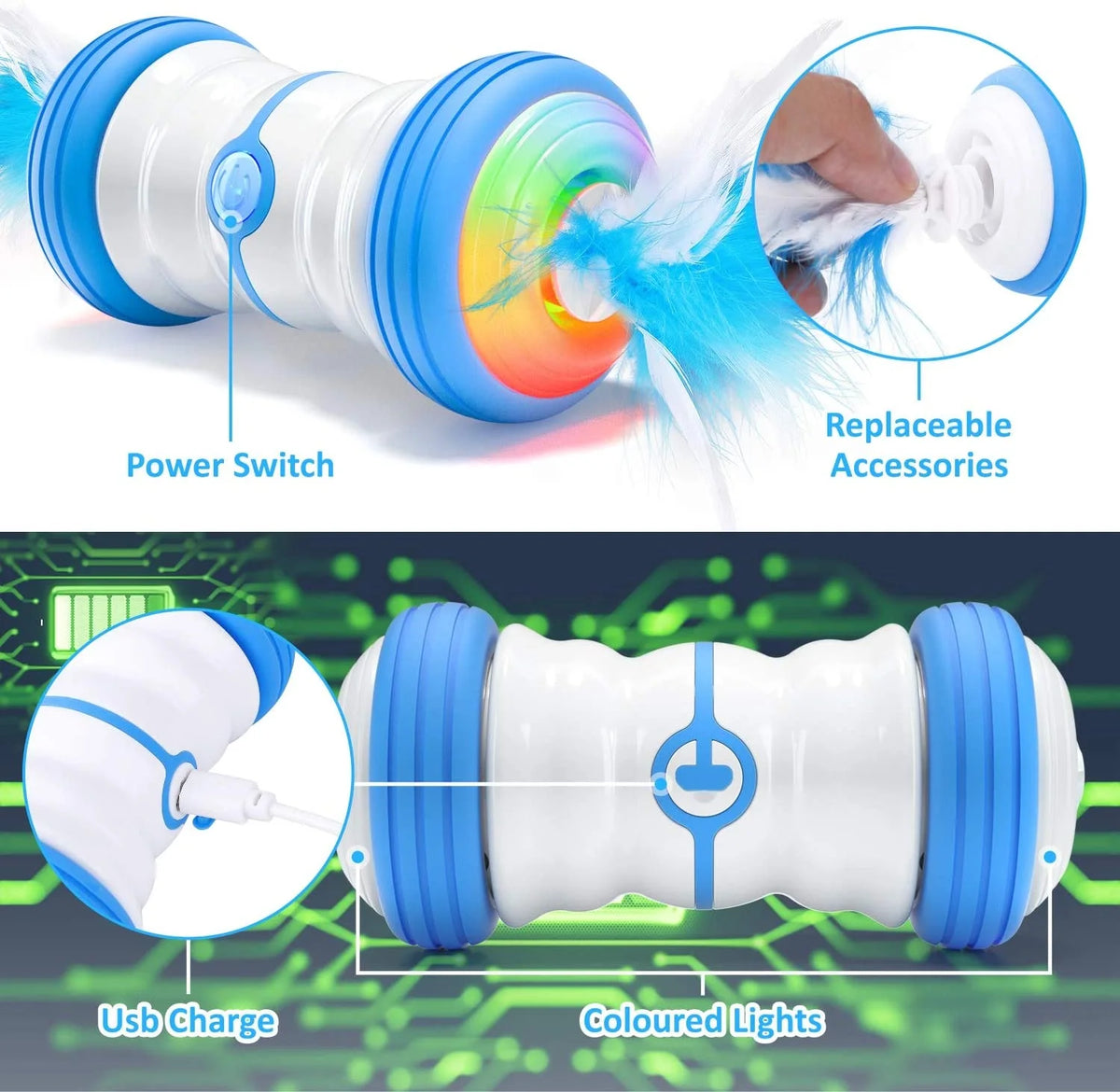 Blue Interactive Cat Toy G860093