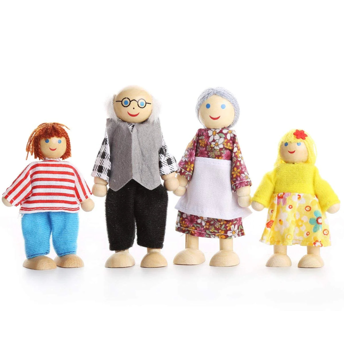 Wooden Dolls Playset Set of 7-Piece E38473