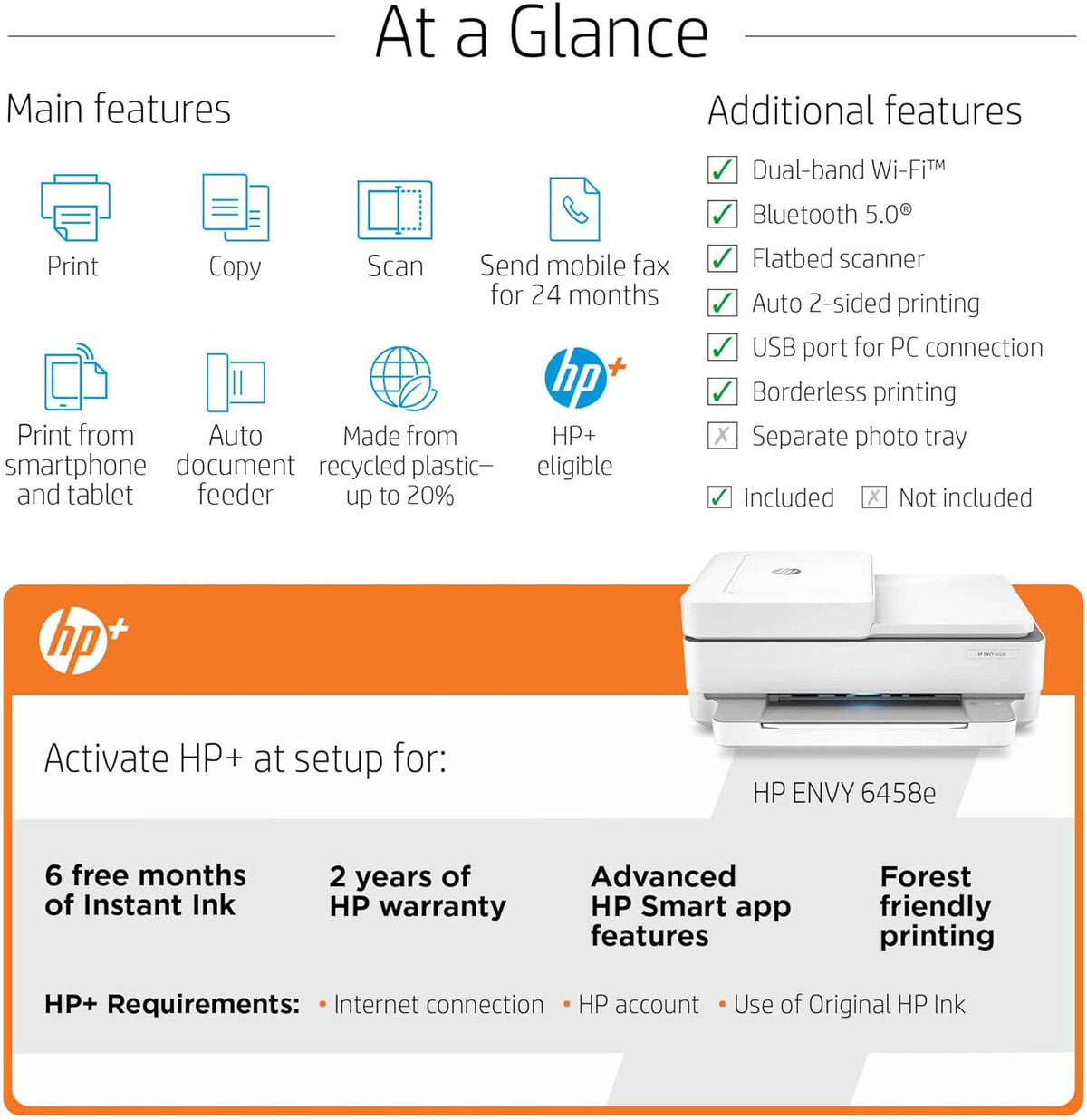 White Wireless Color Inkjet Printer N58409