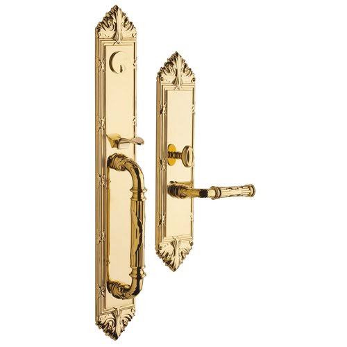 Satin Brass and Black Dummy Handleset Trim Set V770