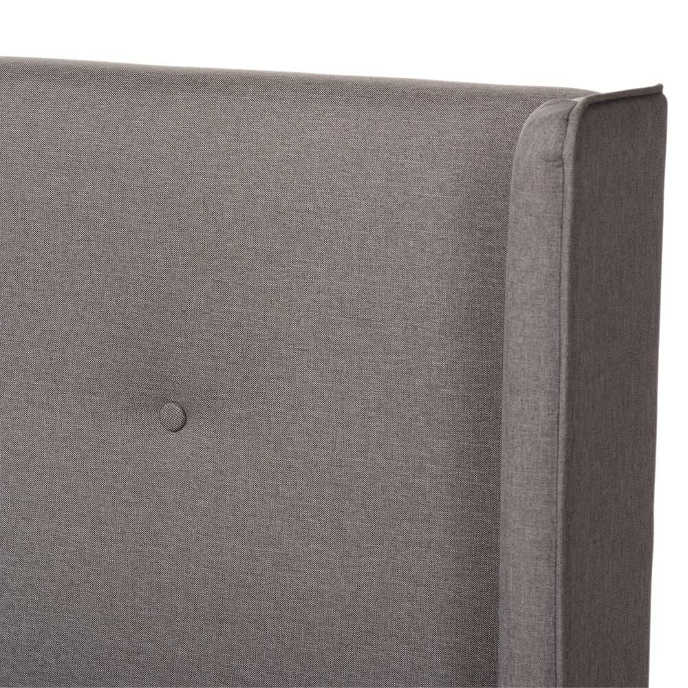 King Grey Fabric Platform Bed K1924