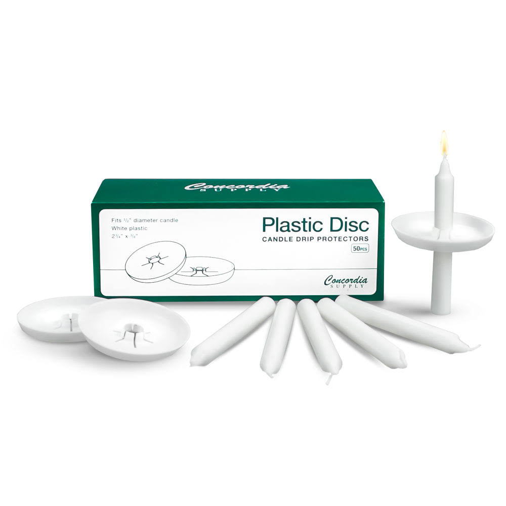 Candlelight Candles & Plastic Drip Protectors (Set of 100) X2029