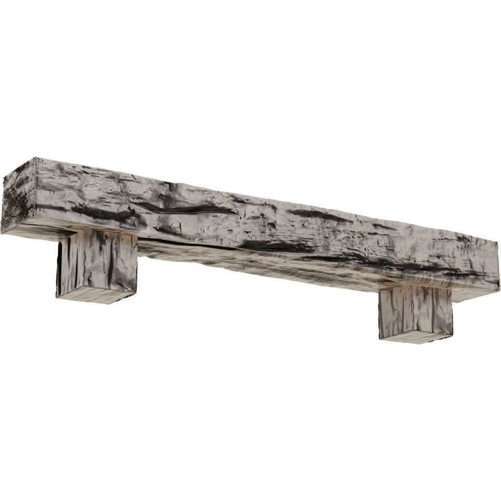 Faux Wood Fireplace Mantel Kit with Corbels, Burnished Pine P440
