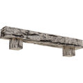 Faux Wood Fireplace Mantel Kit with Corbels, Burnished Pine P440