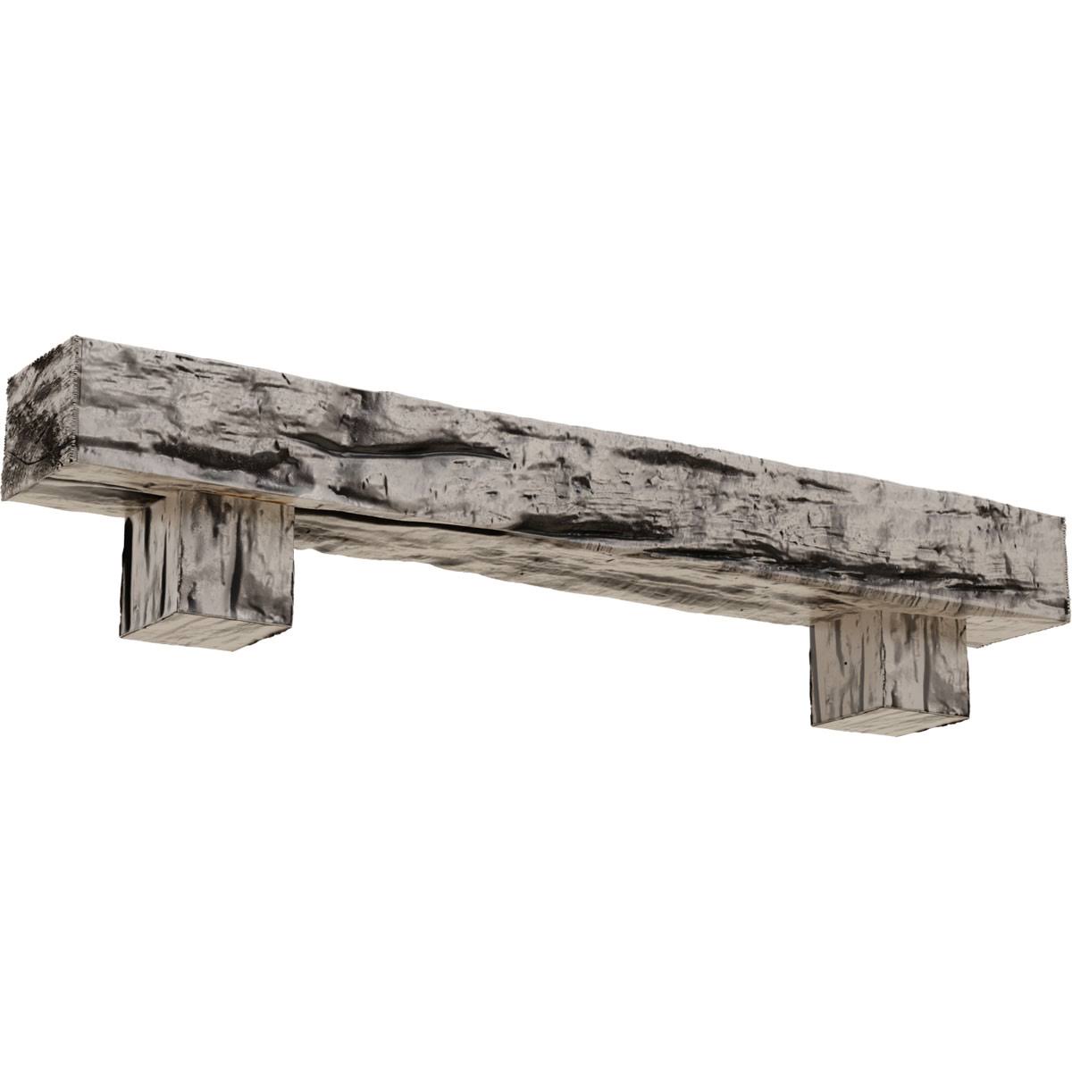 Faux Wood Fireplace Mantel Kit with Corbels, Burnished Pine P440