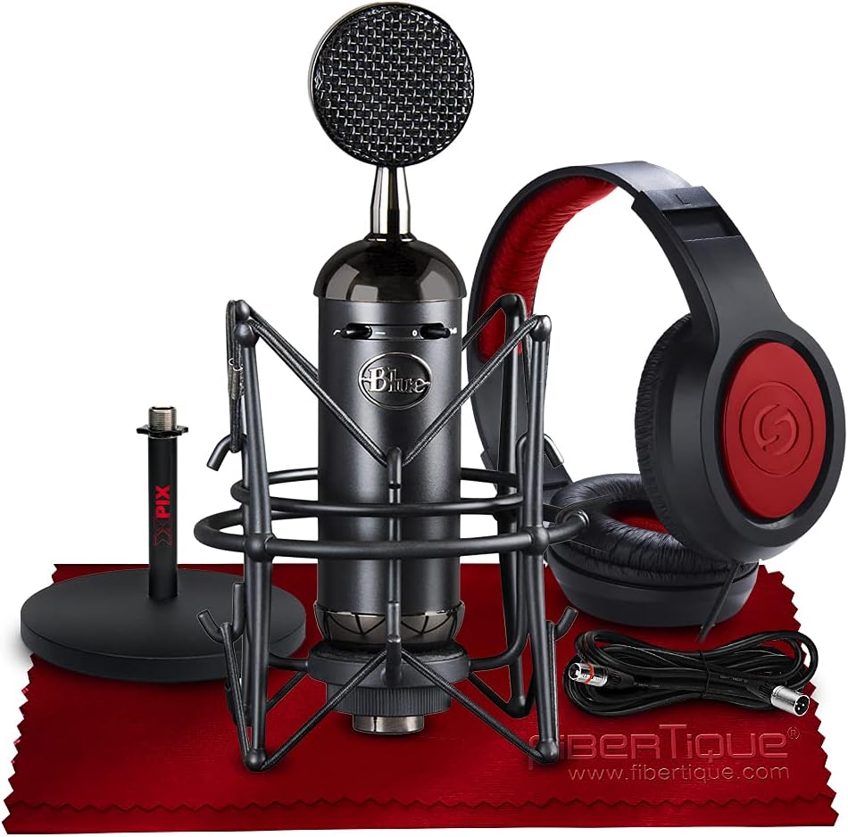 Blue Blackout XLR Large-Diaphragm Cardioid Condenser Microphone with Shockmount & Case Q88736