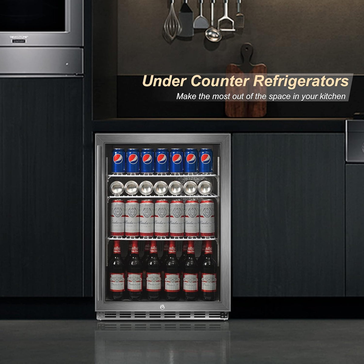 24 inch Built-in or Free Standing 160 Cans Beverage Refrigerator N958021