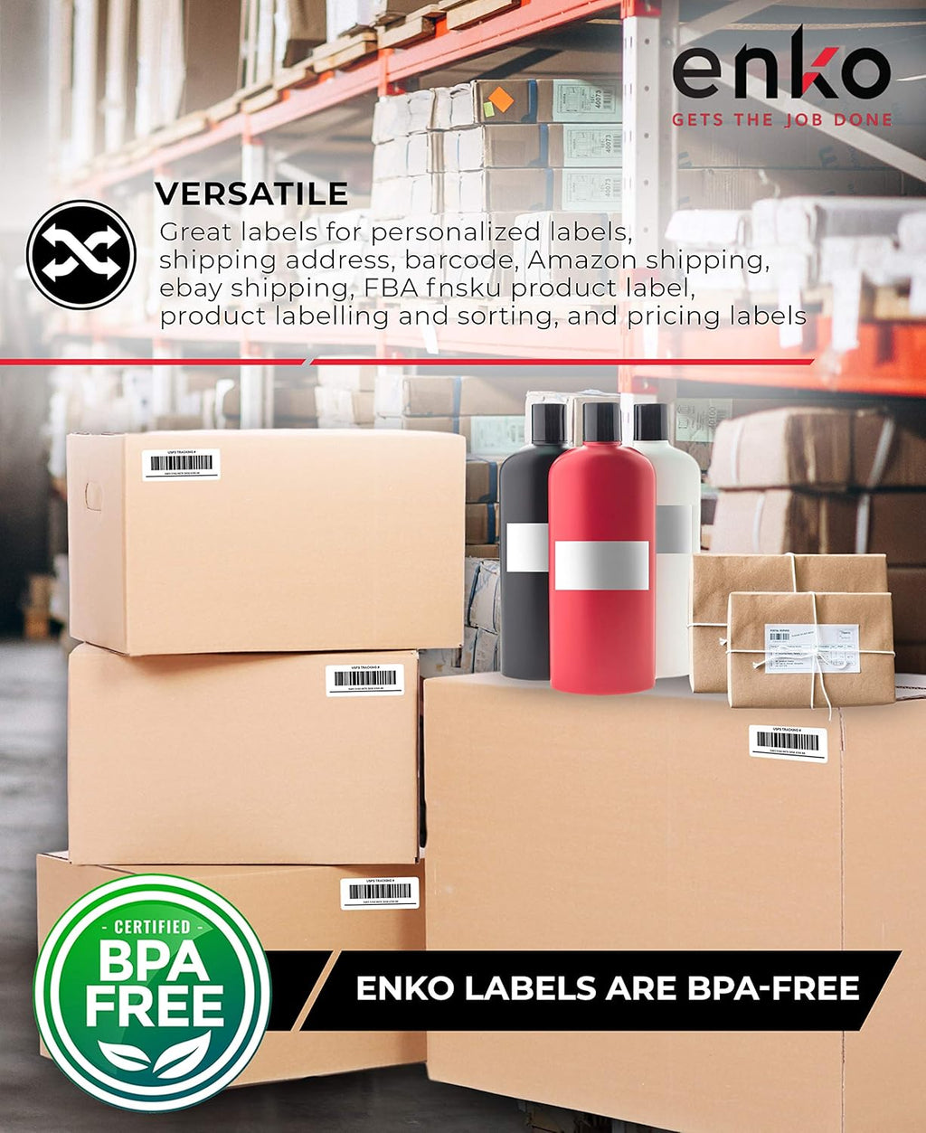 Shipping Labels 4 x 6 inch 12 Rolls 2400 Labels N281
