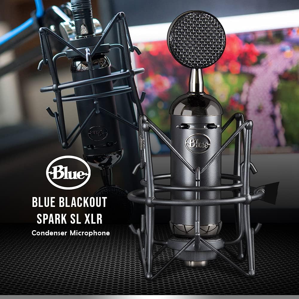 Blue Blackout XLR Large-Diaphragm Cardioid Condenser Microphone with Shockmount & Case Q88736