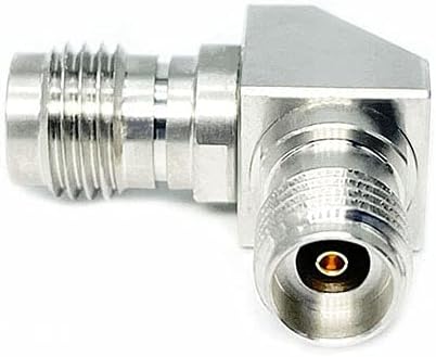 Precision 1.85 mm Female to 2.92 mm Female Microwave Adapter, Right Angle, DC to 40 GHz, 50 Ohm, Stainless Steel Body G15785