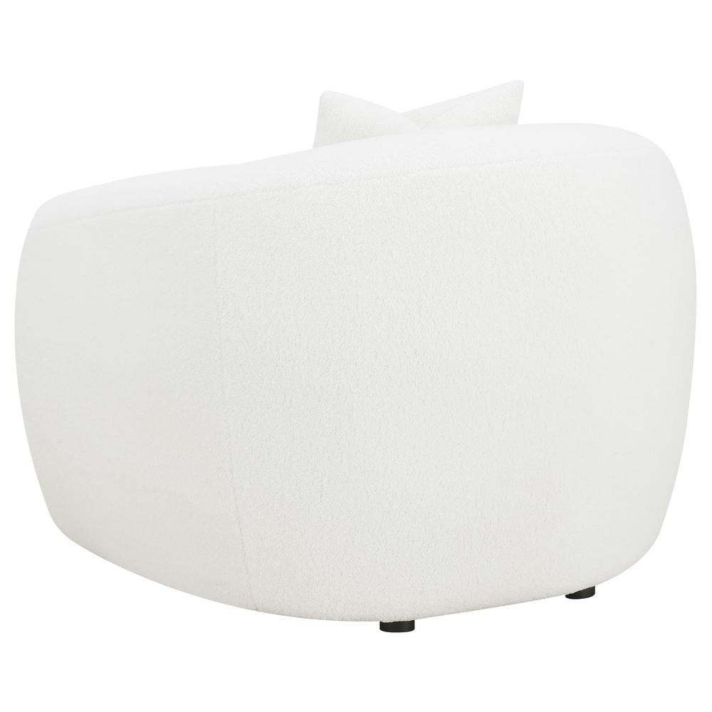 White 3-piece Fabric Upholstered Tight Back Living Room Set S630