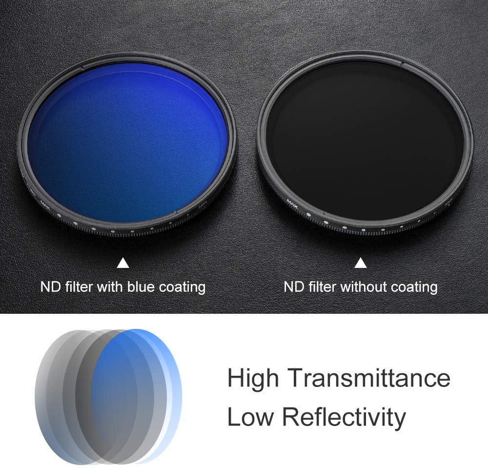 49mm Variable Neutral Density Filter ND2-ND400 9 Stops Pack of 2 Y3597