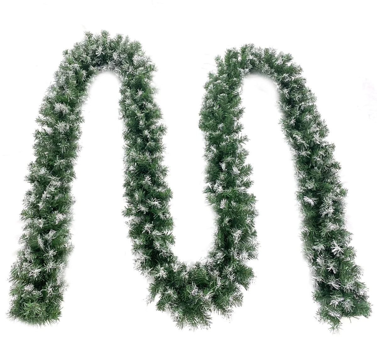 18ft Snow Flocked Christmas Garland with 50 LED Lights and Timer H514