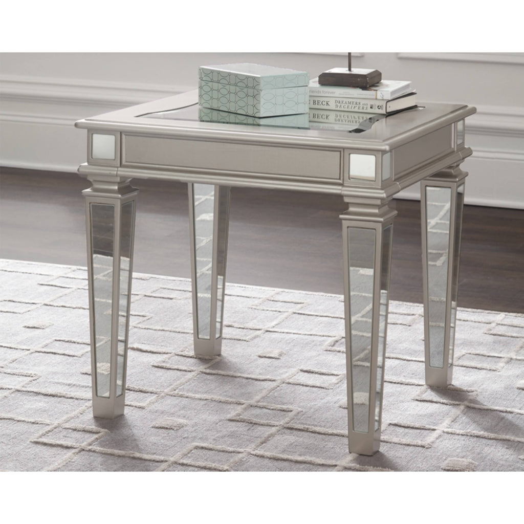 Silver Rectangular End Table J26480