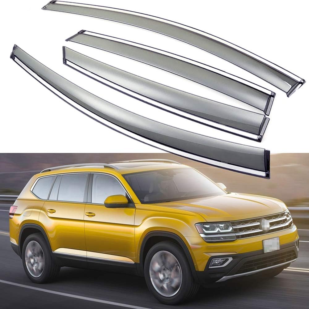 Car Window Visor Vent Shade Deflector Sun/Rain/Fog Guards Pack of 2 R992993