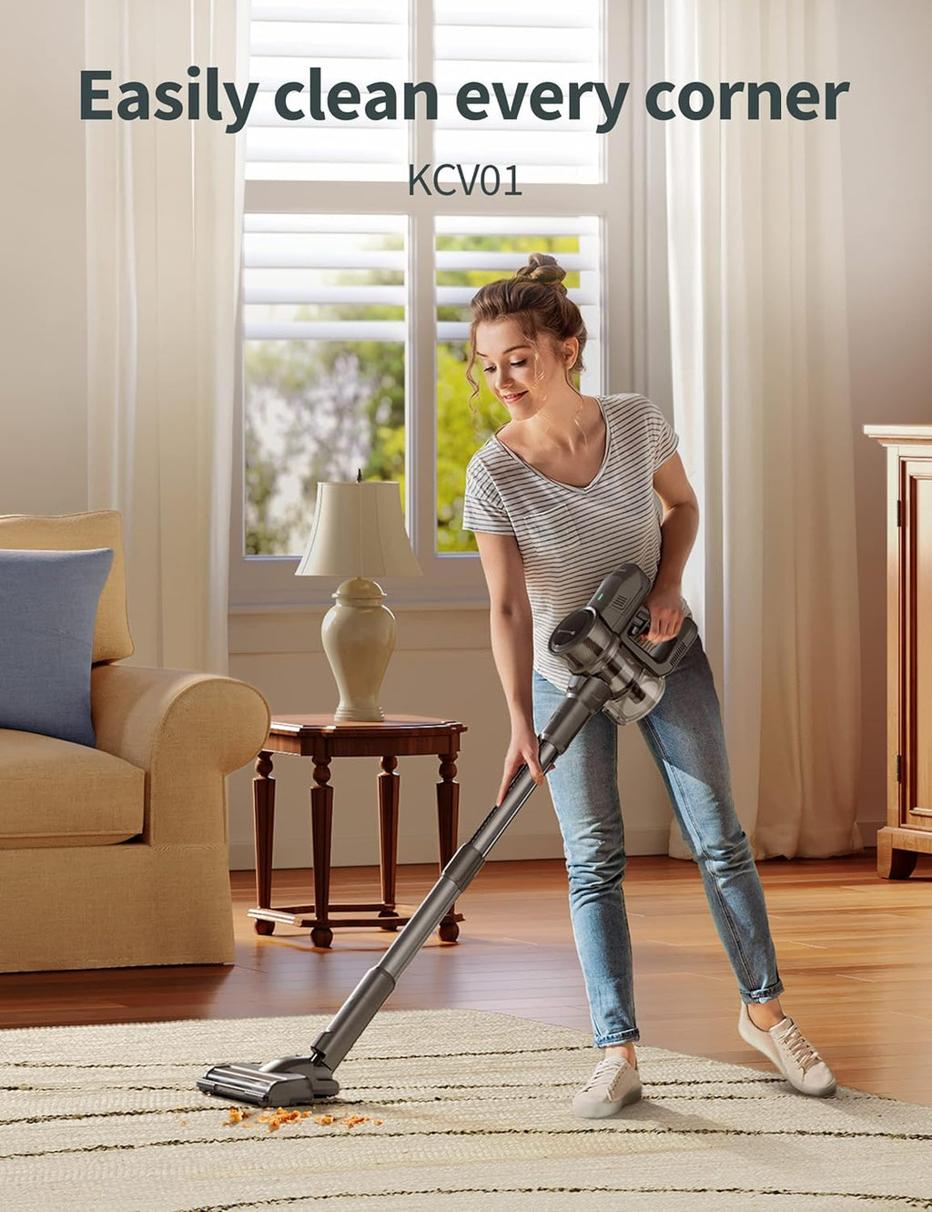 Cordless Stick Vacuum Cleaner 4 in 1, Grey P8922